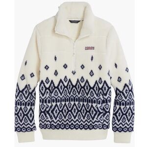 Vineyard Vines Fair Isle Quarter Zip Plush Teddy Shep Pullover